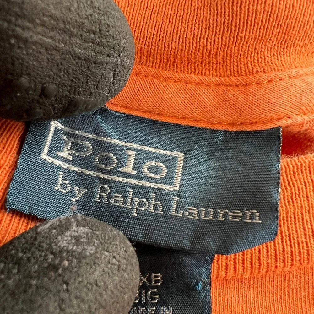 Polo Ralph Lauren Pony Logo T-Shirt Mens 2XL Orange Short Sleeve Crewneck Tee